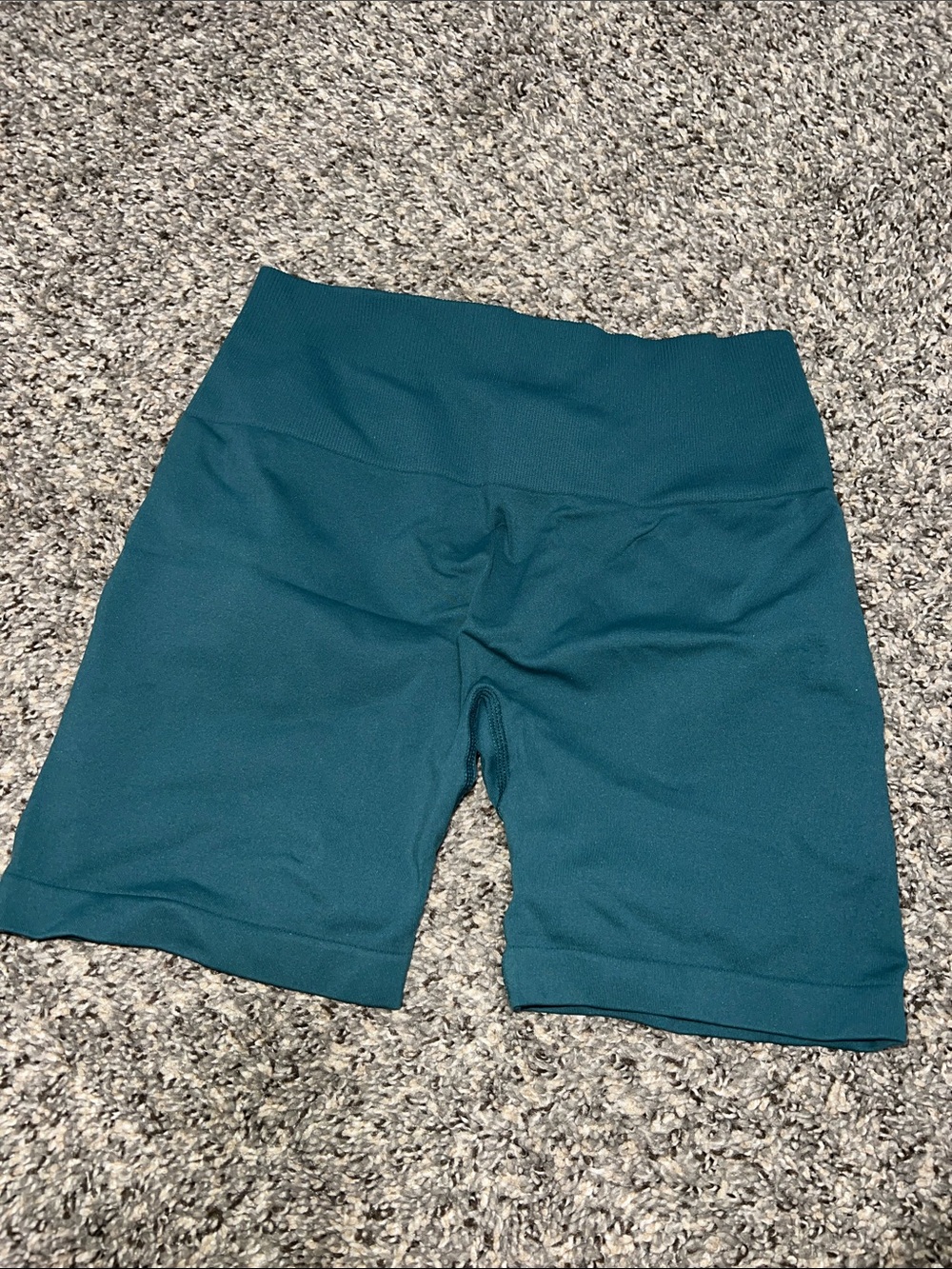 High-Rise Teal Bike Shorts for Women